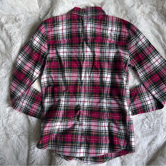 Brooks Brothers Red Fleece Flannel Button Up 2 - Picture 4 of 5